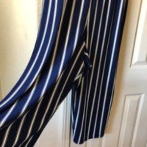 Candie’s navy blue and white striped jum